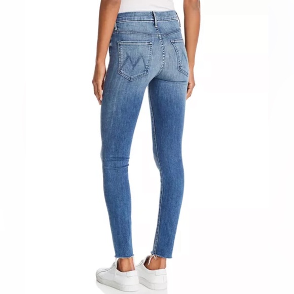 MOTHER Looker High-Rise Ankle Fray Skinny Jeans in Everything We Keep - Picture 1 of 11